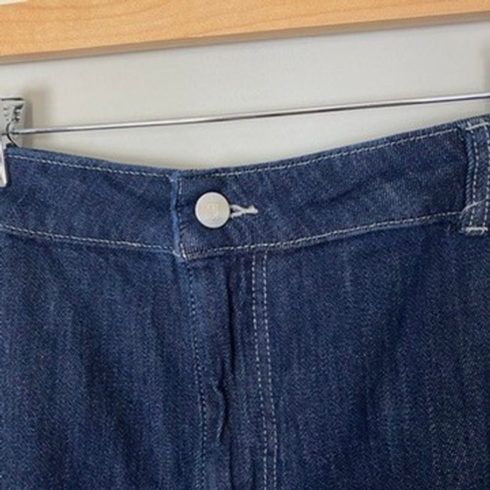 Pilcro Seamed Sport Low Rise Cargo Jeans Dark Wash Jogger Style Women's Size 31P - Picture 4 of 9